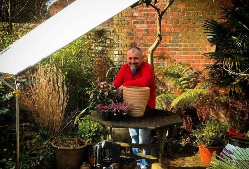 IMG_0243 David potting during a photoshoot